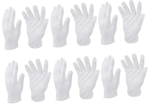 OKUMEYR 10paare Weiße Atmungsaktive Baumwollhandschuhe Dicke Arbeitshandschuhe Elegante Etikette Handschuhe Vielseitig Für Gartenarbeit Schmuckinspektion Und Partys Xl Komfortabel Und Lang