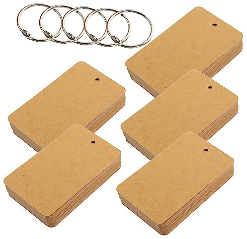 SHOWERORO 5stücke Lernkarten Blanko Karten Zum Lernen Schule Büro Notizkarten Für Junge Mädchen Spiel-notizkarten Tragbare Karteikarten Metal Ring Kartenhalter