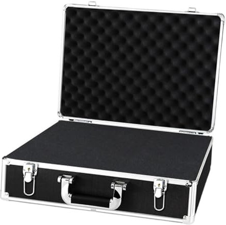 harayaa Mallette de Rangement verrouillable Portable, Cadre en Aluminium, Insertion de Mousse Portable, Mallette Vide Polyvalente, Taillexl