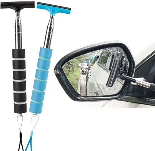 XineYuor 2PCS Mini Scheibenabzieher für Auto Rückspiegel,Fensterabzieher Auto,Scheibenabzieher Auto,Abzieher Auto, Einziehbarer Fensterabzieher für Spiegelglas Regenwasser Nebel Duschtür