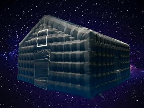 Grande tenda a cubo da discoteca, portatile, gonfiabile, per compleanni, matrimoni, Natale, raves, pista da ballo, feste in cortile (6,1 x 6,1 x 4 m con ventilatore)
