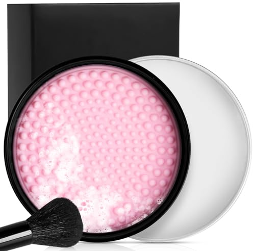 AOOWU Brush Cleansing Balm, Makeup Brush Clean Set, Solid Soap Cleanser for Makeup Brush Care, Easy to Clean Blenders Brushes Shampoo, Removes Shadow Color Cosmetic Colors for Daily Use Travel Set