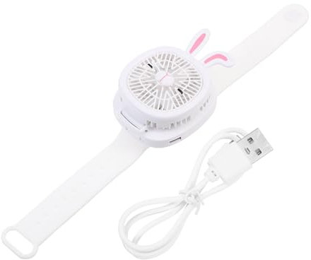 Tofficu Fan Fan Tifoso Dell'orologio Polso Ventilatore Indossabile Portatile Ventilatore Ricaricabile Ventilatore Usb Orologio Da Tifoso Bianca Plastica