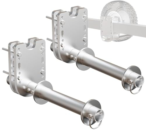 BBTEQEKN 2 PCS Boat Lift Wheel Kit, Adjustable Boat Lift Wheel Bracket Fits Most Lifts, Rust-Proof Fixed Wheel Kit for Boat Lift, Not Included Wheels