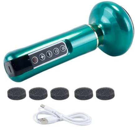 Orivin Masajeador de ventosas inteligente con 12 modos y succión ajustable para reducir la celulitis y la grasa corporal, ideal para piernas, espalda y uso doméstico (verde)