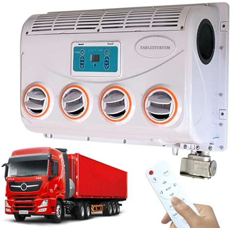 Climatizzatore portatile per camper, con telecomando, 12 V/24 V, per interni, senza consumo di carburante, ideale per parcheggi elettrici