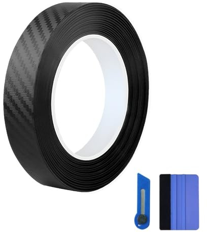 Heinaroman 3 x 914.4CM Pellicola Adesiva per Auto, Fibra di 3D Carbonio per Auto per Eliminare Le Parti Cromate da Auto, Moto