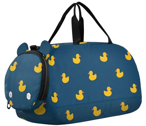 Tanztasche, Sporttasche für Mädchen, Jungen, Gummiente, Kinder-Sporttasche, Tier-Reisetasche mit Namen, Wochenendtasche