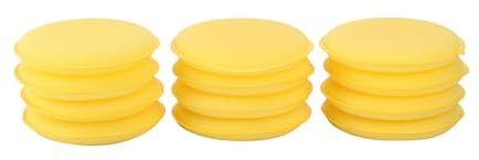 ROMISBABA 24 Pezzi Spugne Lucidatura Auto Rotonde Tamponi Applicatori per Cera Veicoli Spugna Pulizia e Lucidatura Riutilizzabile Adatta per Auto Vetro Ceramica Pietra Resistente e Lavabile
