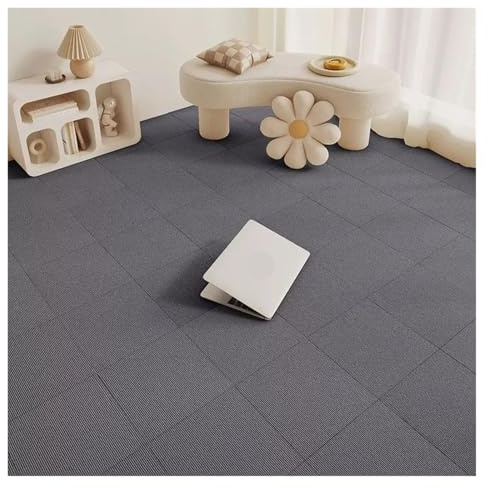 Losetas de alfombra autoadhesivas, 1-30 unidades, fáciles despegar y pegar, insonorizadas, for suelo oficina, 30 , alfombrilla cuadrada adhesiva (negro, x cm, 6 unidades)(Dark Grey,30x30cm 3pcs)