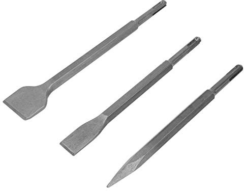 Saluaqui Scalpello per Trapano a Percussione a Benzina C Set di 3 Punte per Scalpello a Martello per Martello Demolitore Elettrico Scalpelli per Demolizione in Muratura in Acciaio Ad Alto Tenore di