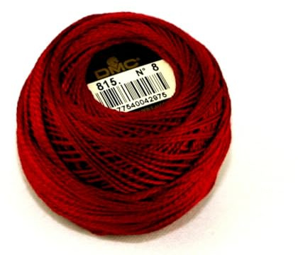 DMC Baumwoll-Perlgarn, Größe 8, 815, 10-g-Knäuel