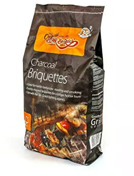 2 X Bar-Be-Quick 4.5kg Charcoal Briquettes- Long burning quality briquettes for a hotter burn.