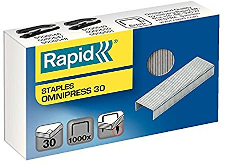 Rapid 5000559 Omnipress 30 galvaniserade häftklamrar 1000 stycken
