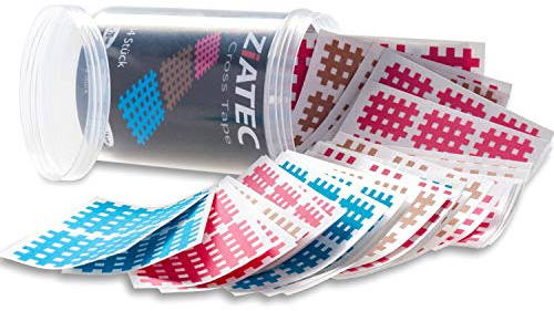 ZiATEC Cross Tapes Box mit 102 | 204 Pflastern in praktischer Schutzdose | Gittertape, Akupunktur-Pflaster