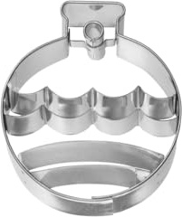 Birkmann, Plätzchen-Ausstechform Christbaumkugel, 6,5 cm, Edelstahl, mit Innenprägung, hochwertige Qualität | nenprägung, hochwertige Qualität