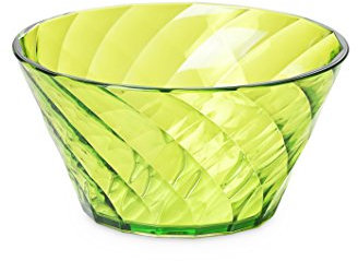 Omada Design Ciotola da 0,5lt, in plastica, ideale per aperitivi o gelato, impilabile, lavabile in lavastoviglie, Made in Italy, Linea Diamond, Verde