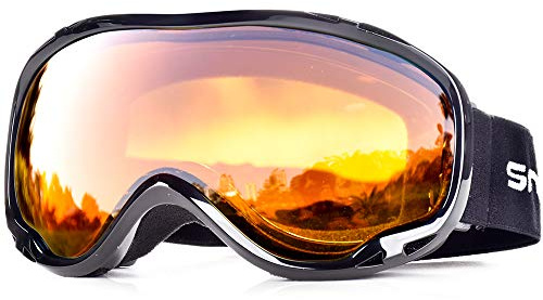 Snowledge Skibrille Damen und Herren Snowboardbrille Doppel-Objektiv OTG UV400 Schutz Anti-Beschlag Winddicht Ski Schutzbrille Helmkompatibel für Skifahren Motorrad Fahrrad Skaten