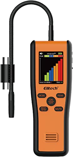 Elitech Detector De Refrigerante De R744 CO₂ Infrarrojo - Monitor Portátil De Dióxido De Carbono De Alta Precisión para Sistemas HVAC con Alarma