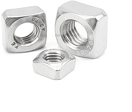 T nut 20/100pcs. M3 M4 M5 M6 M8 M10 M10 M12 DIN557 GB39 304 A2 Edelstahl-metrische Gewinde-eckige Mutter-Fourssquare-Quadrat (Size : M12(20pcs))