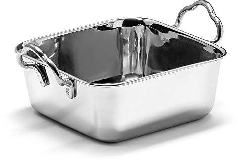 Forgast Mini -Drawer | Rostfritt stål Idealisk för servering av pommes frites, potatis, aperitifs | Fingermat | Mått 14x14x5,5 cm | Perfekt för restauranger och barer
