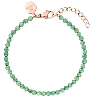 Purelei® Armband aus Aventurin, Damen-Armband aus robustem Edelstahl, wasserdichtes Armband aus Aventurin-Perlen, Länge verstellbar von 16 bis 19 cm