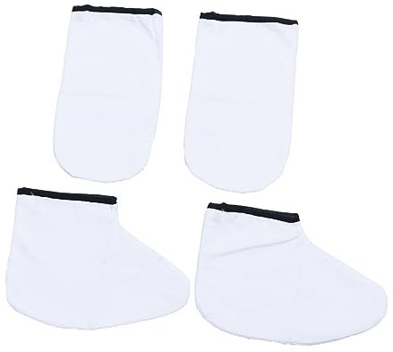 minkissy 2 Paar Handbehandlungshandschuhe Für Wachsbäder Handschuhe Aus Paraffinwachs Fußbadabdeckung Paraffin-wachs-badehandschuhe Und Stiefeletten Wachshandschuhe Spa-set Ein Bad Nehmen