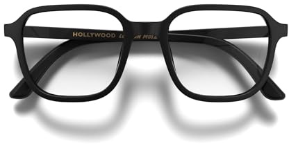 LONDON MOLE® Hollywood blaulichtschutzbrille | Coole quadratische blaue blocker | Antiaugenbelastung für bildschirme | Herren damen unisex | Federscharniere