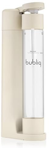 bubliq Wassersprudler, Beige, mit 1 l Flasche, minimalistisches Design, sparkle anything