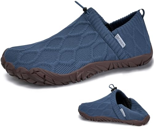Hombre Mujer Barefoot Minimalistas Zapatillas de Trail Running Ligeras y Respirable Zapatos Descalzos Gym Playa Calzado de Deportes Acuaticos para Correr Senderismo, Azul, 45 EU
