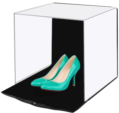 Fotografia Con Scatola Luminosa Portatile, Tenda Da Tiro Professionale Con 5 Tipi Di Sfondi Colorati, Luminosità Del Pannello Luminoso Regolabile E Design Pieghevole Di Supporto, Per Principianti