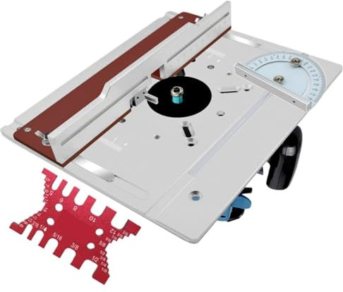 MPYJDTOI Placa de inserción for Mesa de fresado de Aluminio con guía de Espiga Deslizante Kit de guía de Calibre de inglete for fresado de Madera eléctrico Ranurado de Carpintero(Set A)