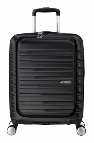 American Tourister Flashline - Spinner S, Handgepäck mit Frontlader, 55 cm, 34 L, Schwarz (Shadow Black)