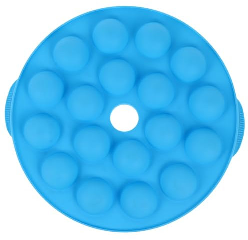 VINTORKY 1pieza Molde De Silicona Redondo De Huecos Para Pasteles y Lollipops Para Repostería y Postres Fácil Desmoldeo y Reutilizable Azul