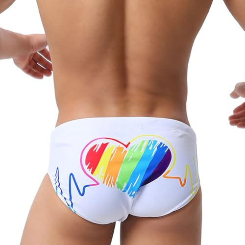 LikeJump Costume da bagno da uomo, slip e costume da bagno, costume da bagno, costume da bagno, G Bianco., XXL