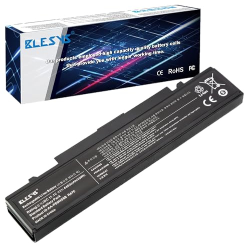BLESYS AA-PB9NC6B AA-PB9NS6B Battery for Samsung R530 R540 R580 R730 RV720 R780 RV511 Serie 6-cell Replacement Battery [11.1V 4400mAh]