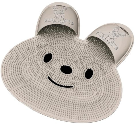 Tapis de nettoyage pour pieds pour douche - épurateur de pieds pour plancher de douche, nettoyant pour pieds lapin, enlever callosités brosse avec ventouses pour massage, baignoire sol salle de bain