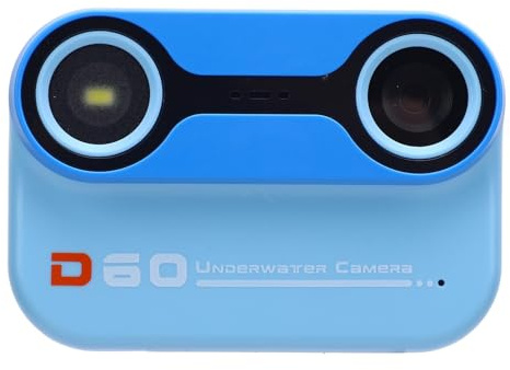 Plyisty Telecamera Subacquea Compatta 26 MP Dual Lens Zoom Fotocamera Zoom con Schermo HD IPS per le attività di Snorkeling Subacqueo (BLUE)