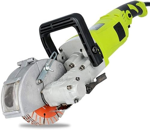 Wall Chaser with Dust Extractor, 4000W Electric Cutter with 5 Blades, Adjustable Cutting Depth & Width for Brick, Marble, and Flooring