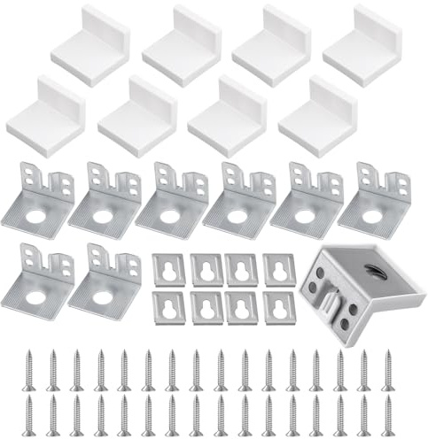 8 Stücke Schrankaufhänger, Weiß Hängeschrank Halterung Wandbefestigung schrank Schön Schrankaufhängung Wandhalterung Regal für Tische Stühle Schränke Möbel