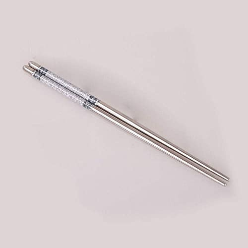 Bacchette, Bacchette cinesi riutilizzabili 5 paia di stoviglie in acciaio inox da 22, cm antiscivolo for sushi Regalo