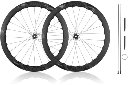 KUNYOS 700C/622 Mm Ultraleichter Carbon-Rennrad-Radsatz, Tubeless-Ready-Radsatz, 5045 Mm Wave-Felge, Center-Lock-Scheibenbremsen, Steckachsen-Keramiklager, 36T-Ratsche, HG/XDR,XDR