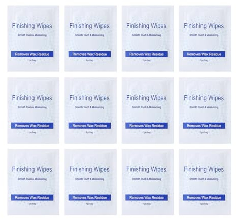 HOMSFOU Salviette Detergenti Post Ceretta 40 Pezzi, Salviette Portatili Delicate la Rimozione Residui Cera, Lenitive la Cura della Pelle Dopo Depilazione, per Viaggio e Uso