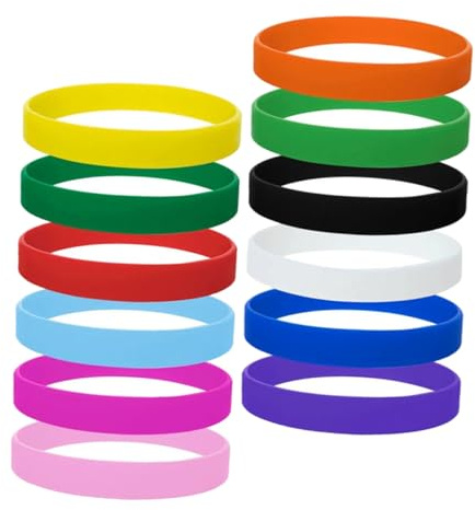PACKOVE 12 Pezzi Braccialetti in Silicone Resistenti e Impermeabili, Accessori Moda per Feste a Tema e Compleanni Bambina