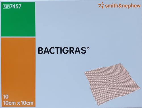 Pharmaidea 30982 Bactigras Medicazione Sterile, 10 Pezzi, 10 x 10 cm