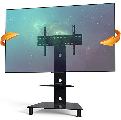 RICOO Fernseher TV Ständer Fernsehhalterung TV Halterung (FS707-B) Schwenkbar Universal für 40-65 Zoll (76-140cm) Standfuß Flachbildschirm Max. VESA 600x400