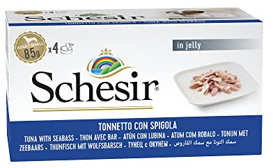Schesir Dog Thon avec Perche Nourriture Humide pour Chien 6 x 4 boîtes x 85 g