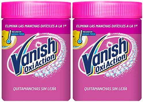 Vanish Oxi Action - Quitamanchas para Ropa Blanca y de Color, en Polvo, Sin Lejía - Pack de 2 x 900 g
