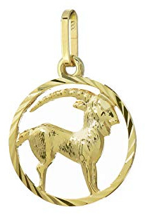 NKlaus Capricorno segno zodiacale 333 8 carati oro giallo 15mm ciondolo oroscopo zodiaco 9158