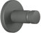 tesa MOON GREY Handtuchhaken, matt grau, für Bad & WC - für Bäder im Industrial Style und moderne Badezimmer - bohrfrei, inkl. Klebelösung - 37 mm x 37 mm x 36 mm